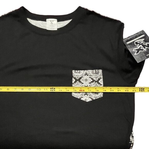 NX3 T-Shirt Side‎ Zips Unisex Sizes AS/AM/AL/ CM/CL/CXL Black & White Print NEW - Picture 10 of 16